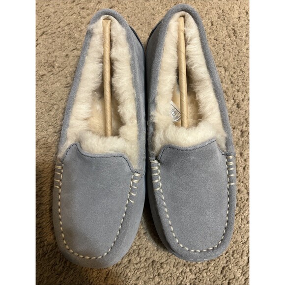 Size 6 UGG Ansley Women's Slipper Suede Light Grey - Picture 2 of 10